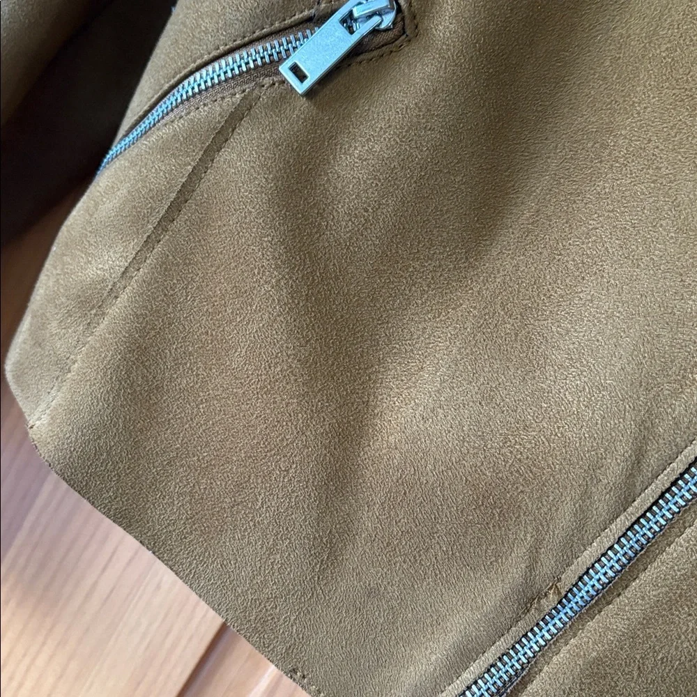 🌟HP🌟H&M Faux Suede Moto Jacket - Picture 6 of 14